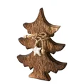 Figurka świąteczna drewniana choinka w stylu eko - 15 x 2 x 20 cm - brązowy 1
