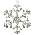 Ozdoba choinkowa śnieżynka zdobiona błyszczącymi kryształkami - ∅ 11 cm - srebrny 2