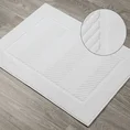 REINA LINE Dywanik łazienkowy z bawełny frotte zdobiony wzorem w zygzaki - 50 x 70 cm - biały 3