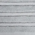 Ręcznik z bordiurą w pasy - 70 x 140 cm - popielaty 2