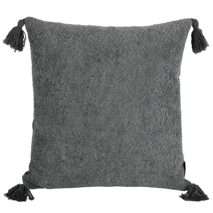 TERRA COLLECTION Poszewka PALERMO z miękkiej tkaniny z ozdobnymi chwostami na rogach TERRA COLLECTION Poszewka PALERMO z miękkiej tkaniny z ozdobnymi chwostami na rogach - 45 x 45 cm