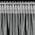 Zasłona MIRELA z miękkiego  welwetu z przecieranym wzorem - 140 x 270 cm - popielaty 9