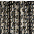 DESIGN 91 Zasłona JULIET z tkaniny typu oxford z motywem geometrycznym - 140 x 250 cm - grafitowy 5