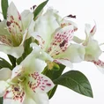 RODODENDRON sztuczny kwiat dekoracyjny o płatkach z jedwabistej tkaniny - 48 cm - biały 2