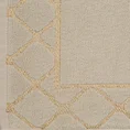 Dywanik łazienkowy MARTHA z bawełny, dobrze chłonący wodę z geometrycznym wzorem wykończony błyszczącą nicią - 50 x 70 cm - beżowy 4