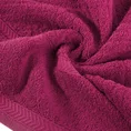 REINA LINE Ręcznik z bawełny zdobiony wzorem w zygzaki z gładką bordiurą - 70 x 140 cm - amarantowy 5