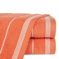 Ręcznik z bordiurą w formie sznurka - 70 x 140 cm - pomarańczowy 1
