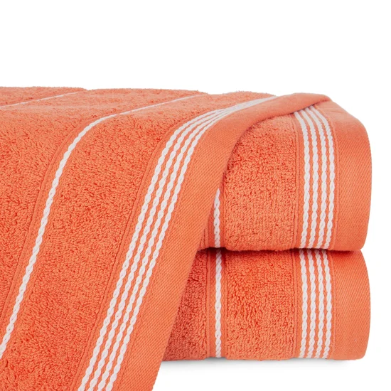 EUROFIRANY CLASSIC Ręcznik z bordiurą w formie sznurka - 30 x 50 cm - pomarańczowy
