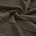 Ręcznik LIANA z bawełny z żakardową bordiurą przetykaną złocistą nitką - 70 x 140 cm - ciemnobrązowy 5