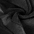 EUROFIRANY PREMIUM Ręcznik MILAN z puszystej bawełny frotte o ryżowej strukturze z błyszczącą bordiurą - 50 x 90 cm - czarny 5