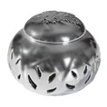 Pojemnik ceramiczny z przykrywką LETO ażurowy - ∅ 12 x 8 cm - srebrny 1