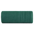 Ręcznik z welurową bordiurą przetykaną błyszczącą nicią - 70 x 140 cm - butelkowy zielony 3