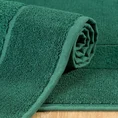 Dywanik łazienkowy z bawełny frotte z welurową bordiurą - 50 x 70 cm - ciemnozielony 1