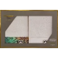 EWA MINGE Komplet ręczników COLLIN w eleganckim opakowaniu, idealne na prezent! - 2 szt. 70 x 140 cm - beżowy 1