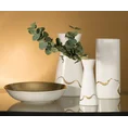 Misa ceramiczna EBRU biało-złota - ∅ 35 x 8 cm - biały 6