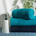 Ręcznik STELLA z bawełny z żakardową bordiurą z drobnymi punkcikami - 70 x 140 cm - kremowy 6