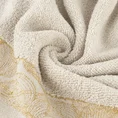 Ręcznik AGIS z żakardową bordiurą z motywem liści, ZERO TWIST - 30 x 50 cm - beżowy 5