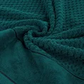 Ręcznik FRIDA bawełniany o strukturze krateczki z szeroką welurową bordiurą - 70 x 140 cm - turkusowy 5
