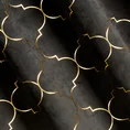 Zasłona welwetowa ze złotym nadrukiem wzór marokańskiej koniczyny - 140 x 250 cm - czarny 5