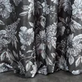 Tkanina zasłonowa zaciemniająca typu blackout z motywem kwiatowym - 295 cm - stalowy 2