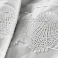Pościel z satyny bawełnianej zdobiona elegancką koronką i zakładkami - 220 x 200 cm, 2 szt. 70 x 80 cm - biały 4