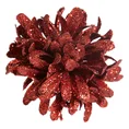 Kwiat ANETTE obsypany czerwonym brokatem - ∅ 17 cm - czerwony 2