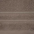 Ręcznik EMINA bawełniany z bordiurą podkreśloną klasycznymi paskami - 30 x 50 cm - brązowy 2