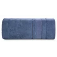 Ręcznik z żakardową bordiurą w geometrycznym stylu - 50 x 90 cm - niebieski 3