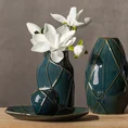 Świecznik ceramiczny TEO z nowoczesnym wypukłym wzorem - ∅ 10 x 9 cm - turkusowy 5