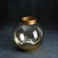 Świecznik ZOJA z dwubarwnego szkła artystycznego - ∅ 10 x 10 cm - złoty 1