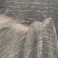 Firana RACHEL z rysunkiem poziomych nitek i na błyszczącym tle - 140 x 250 cm - stalowy 5