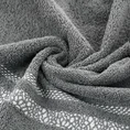 Ręcznik TESSA z bordiurą w cętki inspirowany dziką naturą - 30 x 50 cm - stalowy 5