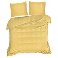 NOVA COLOUR Poszewka na poduszkę bawełniana z satynowym połyskiem i ozdobną kantą - 50 x 70 cm - musztardowy 6