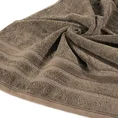 Ręcznik JUDY z bordiurą podkreśloną błyszczącą nicią - 70 x 140 cm - brązowy 5