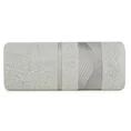 EUROFIRANY CLASSIC Ręcznik SYLWIA 2 z żakardową bordiurą z falującym wzorem - 50 x 90 cm - srebrny 3