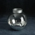 Świecznik ZOJA z dwubarwnego szkła artystycznego - ∅ 15 x 15 cm - srebrny 1
