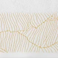 Ręcznik METALIC z  żakardową bordiurą z motywem liści bananowca wykonanym złotą nicią - 30 x 50 cm - biały 2