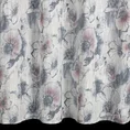 Zasłona FRIDA w stylu eko z tkaniny o luźnym naturalnym splocie z kwiatowym motywem - 140 x 260 cm - naturalny 3