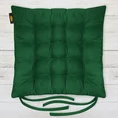 ADORE dwustronna welurowa poduszka siedziskowa na krzesło z szesnastoma pikowaniami, gramatura 195 g/m2 - 40 x 40 x 6 cm - zielony 1
