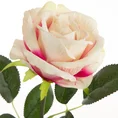RÓŻA O DUŻYM PĄKU - kwiat sztuczny dekoracyjny z płatkami z jedwabistej tkaniny - ∅ 12 x 56 cm - biały 2