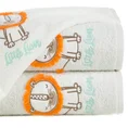 Ręcznik BABY z haftowaną aplikacją z lwem - 70 x 140 cm - biały 1