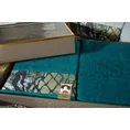 EWA MINGE Komplet ręczników CARLA w eleganckim opakowaniu, idealne na prezent! - 2 szt. 50 x 90 cm - butelkowy zielony 6