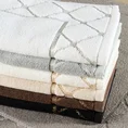 Dywanik łazienkowy MARTHA z bawełny, dobrze chłonący wodę z geometrycznym wzorem wykończony błyszczącą nicią - 50 x 70 cm - grafitowy 7