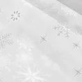 Obrus EMBER zdobiony żakardowym wzorem śnieżynek ze srebrną nitką - 70 x 150 cm - biały 4