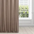 Zasłona ADELAIDE z miękkiej tkaniny o zamszowym chwycie i drobnym strukturalnym wzorze - 140 x 270 cm - brązowy 1