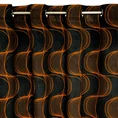 Zasłona POLA z welwetu z symetrycznym falującym wzorem - 140 x 250 cm - czarny 4