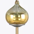 LIMITED COLLECTION Lampa stojąca LOTOS 2 ze szklaną ozdobą z efektem ombre i welwetowym abażurem HARMONIA TURKUSU - ∅ 43 x 157 cm - turkusowy 6