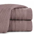 Ręcznik bawełniany MIRENA w stylu boho z frędzlami - 50 x 90 cm - brązowy 1