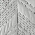 DESIGN 91 Narzuta WILLY jednokolorowa pikowana metodą hot press w geometryczny wzór - 220 x 240 cm - srebrny 6