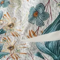 TERRA COLLECTION Komplet pościeli MONTENEGRO 2 z makosatyny bawełnianej z motywem kwiatowym - 220 x 200 cm - niebieski 14